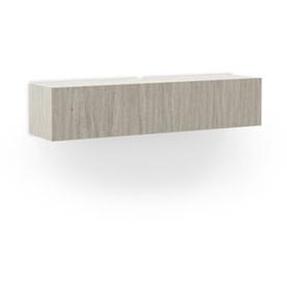 Meuble TV suspendu 4 portes 180 cm LECCE effet travertin