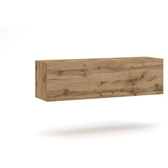 Meuble TV suspendu NEVER - PRICE FACTORY - Chêne Wotan - Design moderne et tendance - 140 cm