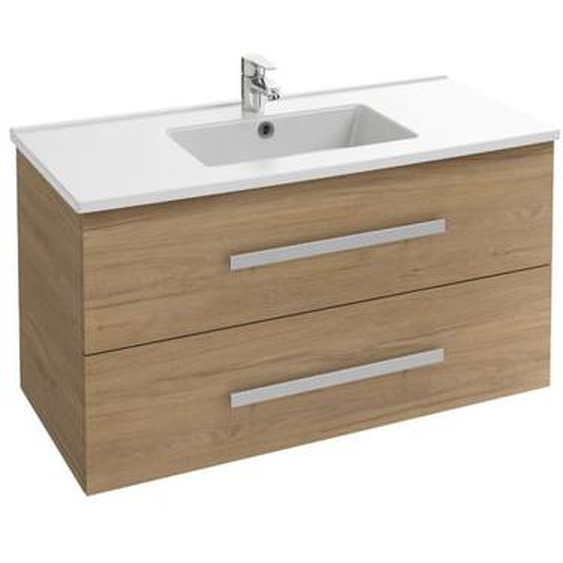 Meuble vasque 100 cm suspendu Ola up chêne