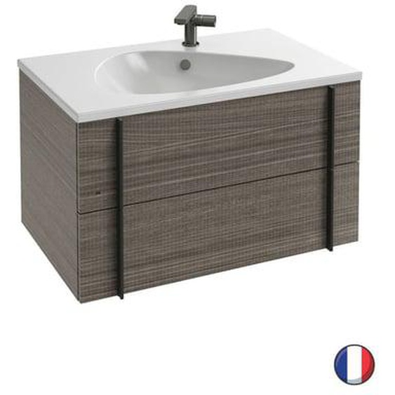 Meuble de salle de bain 80 cm Nouvelle Vague chêne