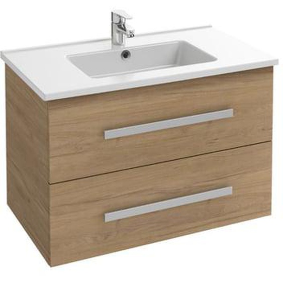Meuble vasque 80 cm suspendu Ola up chêne