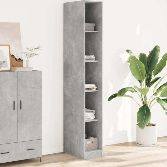 Meubles Armoire gris béton 30x50x200 cm Bois composite - Armoires 3307705