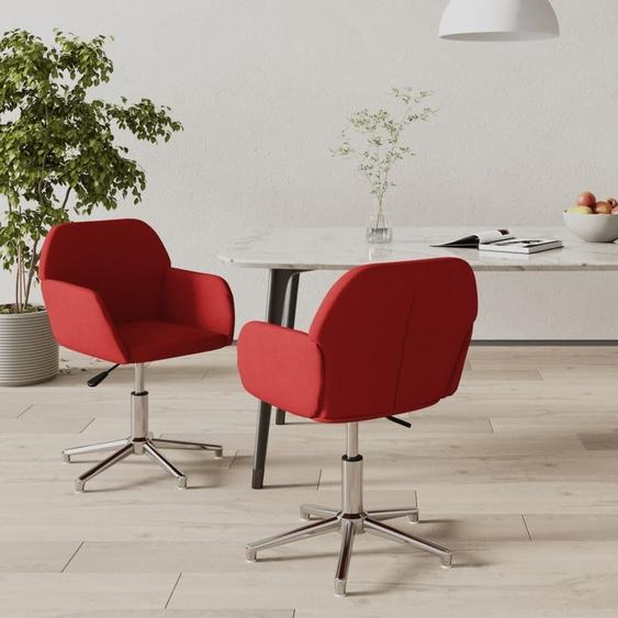 Meubles Chaise de salle à manger 2 pcs. Tissu rouge vin - Chaise de cuisine 3103033
