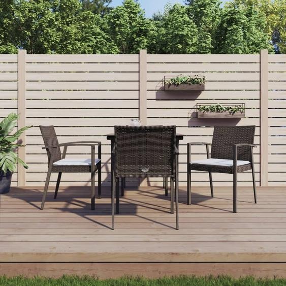 Meubles de jardin design Set de meubles de balcon Ensemble de jardin 5 pièces avec coussins Poly rotin et acier - Garnitures de jardin 2025 Neu9202388 3parcel