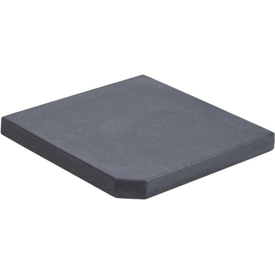 Meubles design Plaque de poids pour parasol Granit noir Carré 25 kg,Pied de parasol - 2025 Nouveau7926