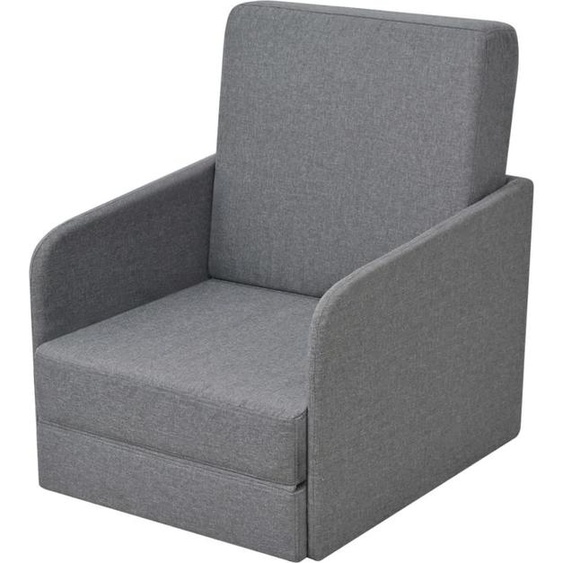 Meubles Fauteuil-lit Extensible Tissu Gris clair - Fauteuil TV & Relax 243648