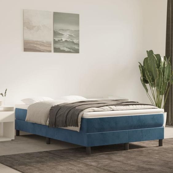 Meubles Matelas à ressorts ensachés Bleu foncé 120x200x20 cm Velours - Autres matelas 347772