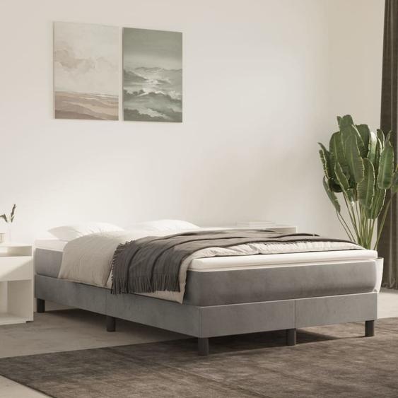 Meubles Matelas à ressorts ensachés Gris clair 120x200x20 cm Velours - Autres matelas 347768