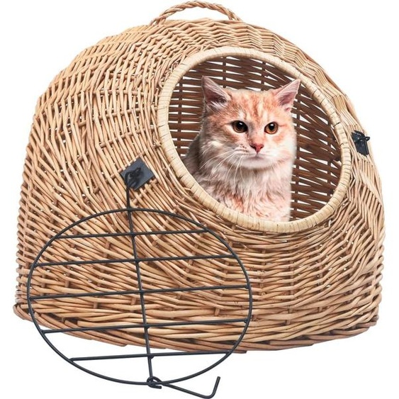 Meubles Panier de transport pour chats 45x35x35 cm Osier naturel - Caisses de transport pour chiens 170907