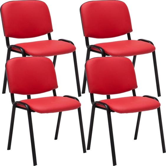 lot de 4 chaises visiteurs Ken similicuir