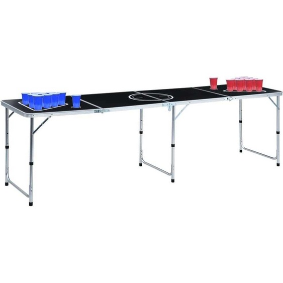 Meubles Table de bière-pong avec tasses et balles Pliable 240 cm - Autres accessoires de consoles de jeux 3056793