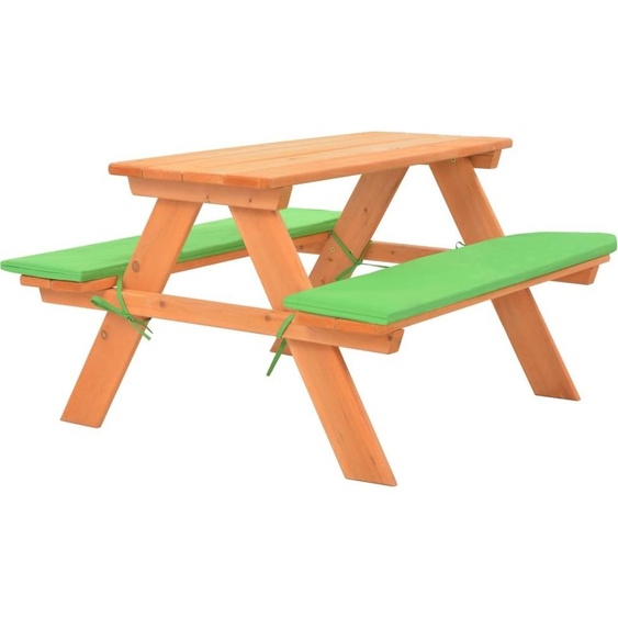 Meubles Table de pique-nique pour enfants avec bancs 89×79×50 cm Sapin massif - Meubles de terrasse 91793