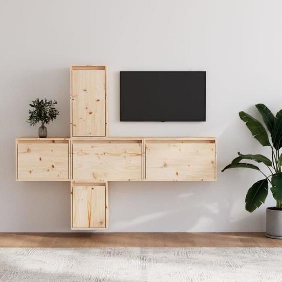 Meubles TV - MOTHINESSTO - LY4777 - Bois massif de pin - 5 pièces - Style classique intemporel