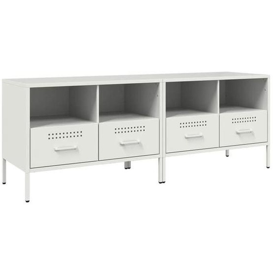 Meubles TV multimedia etagere television buffet televiseur salle a manger salon chambre 2 pieces 68 x 39 x 50,5 cm acier
