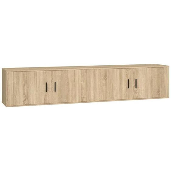 Meubles TV muraux 2 pcs chêne sonoma 100x34,5x40 cm