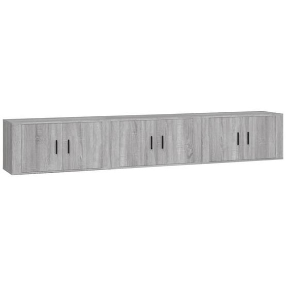 Meubles TV muraux 3 pcs sonoma gris 80x34,5x40 cm