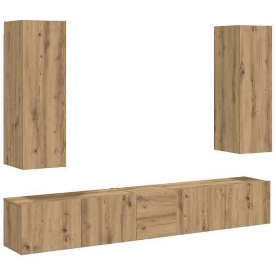 Meubles TV muraux 5 pcs chêne artisanal bois dingénierie