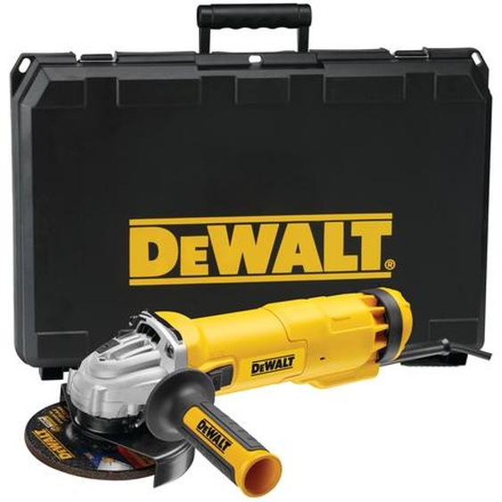 Meuleuse 1400 W 125 mm interrupteur glissière + coffret DEWALT DWE4237K-QS