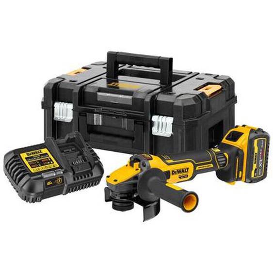 Dewalt - Meuleuse 18V 125 mm xr Brushless avec 1 batterie 18V 6Ah - chargeur - coffret - DCG409T1-QW