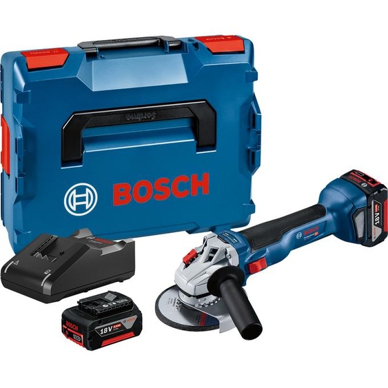 Meuleuse 18V GWS 18V-10 + 2 batteries 4Ah en coffret L-BOXX - BOSCH - 06019J4007