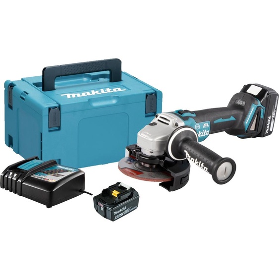 Meuleuse dangle 18V 125mm + 2 batteries 5Ah + chargeur + coffret MAKPAC - MAKITA - DGA506RTJ