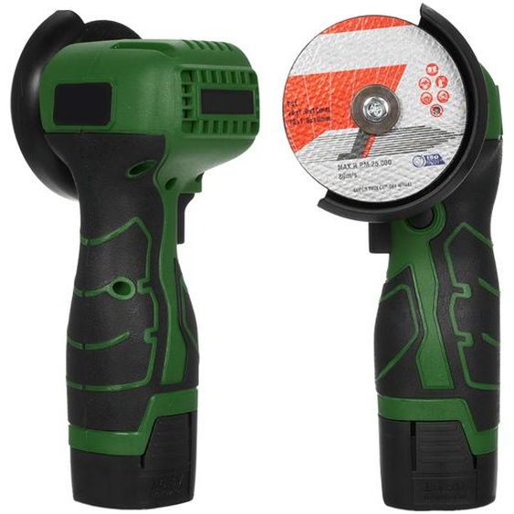 Meuleuse dangle sans fil 7000RPM Outil de meulage électrique Mini meuleuse avec 2Pcs 16.8V 2000mAh Battery and Cutting Blade for Cutting Polished Brick Wood Stone Steel