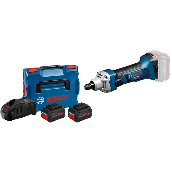 Meuleuse droite 18V GGS 18 V-LI + 2 batteries Procore 5,5Ah + chargeur + coffret L-BOXX - BOSCH - 06019B530C
