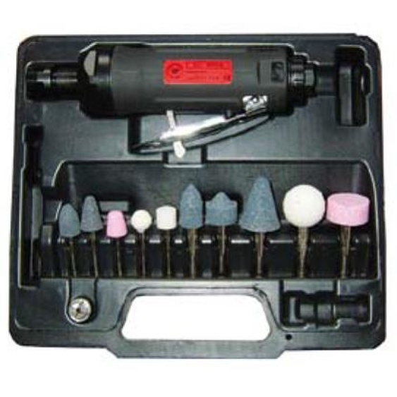 Meuleuse droite pneumatique 375W 22000 RPM avec accessoires en coffret - GENERAL PNEUMATIC - GP3130BC