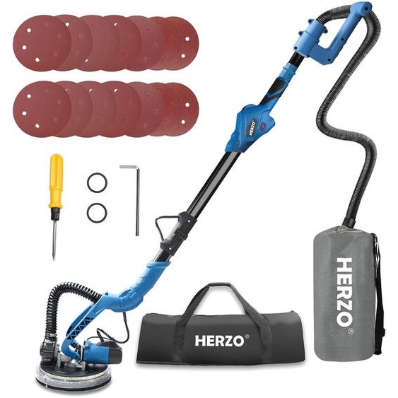 Meuleuse murale pliante - HRS26.D - pour béton et murs - 850 W - éclairage LED - 225 mm - 900–2100 tr/min - prise européenne - bleue