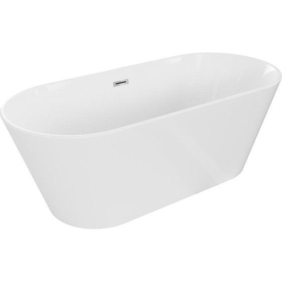 Mexen Baignoire autoportante Flavia 170 x 75 cm, blanc, trop-plein chromé - 54031708000-01