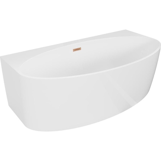 Mexen Bruna baignoire autoportante 150x82 cm, cuivre, brillant, blanc