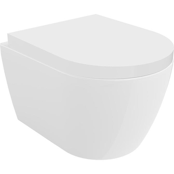 Mexen Carmen Cuvette de WC sans rebord avec plaque à chute lente dure, duroplast, blanc - 30880200