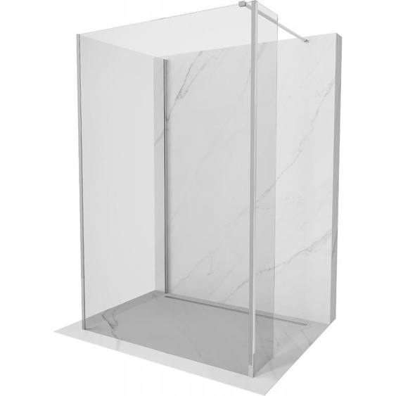 Mexen Kioto Duschwand Walk-in 125 x 90 x 30 cm, transparent, chrom - 800-125-090-221-01-00-030