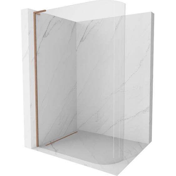 Mexen Kioto L paroi de douche arrondie walk-in 120 x 200 cm, transparent, bronze brossé - 800-120-103-65-06