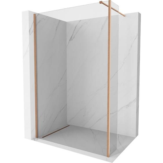 Mexen Kioto Paroi de douche à litalienne 130 x 40 cm, transparent, cuivre brossé - 800-130-212-65-00-040