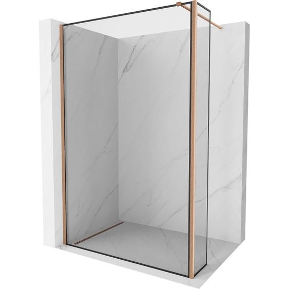 Mexen Kioto Paroi de douche à litalienne 140 x 40 cm, motif noir, cuivre brossé - 800-140-212-65-70-040