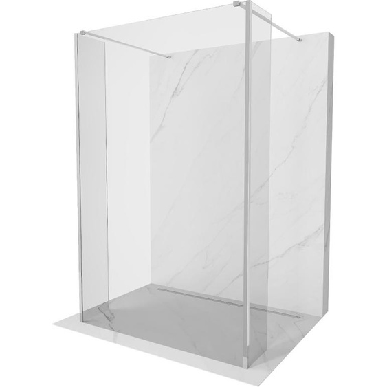 Mexen Kioto paroi de douche autoportante 125 x 30 x 30 cm, transparent, chromé - 800-125-030-222-01-00-030