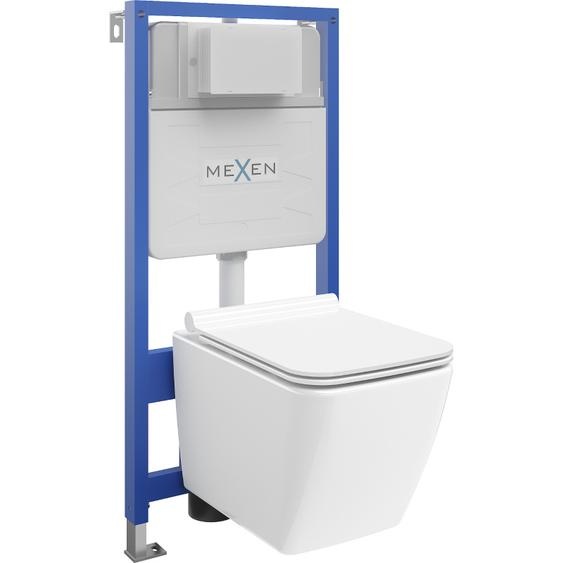 Mexen Kit WC sur pied Felix XS-F avec cuvette Vega et siège à chute lente, blanc - 68030654000