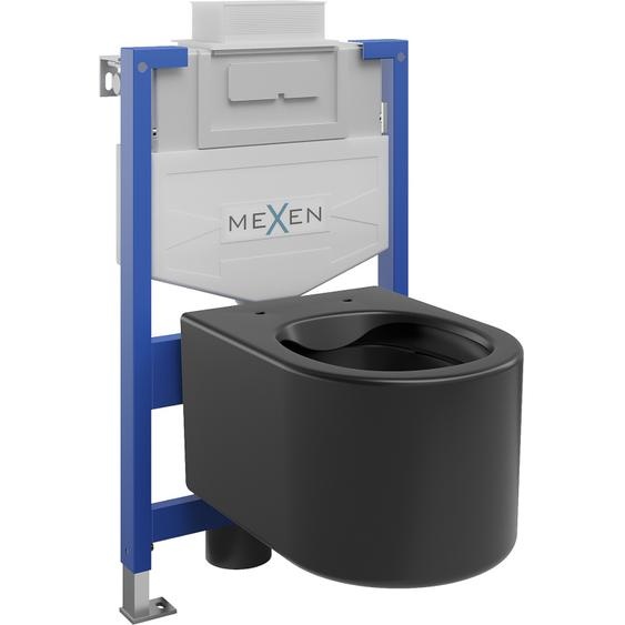 Mexen Kit WC sur pied Felix XS-U avec cuvette Sofia, noir mat - 6853354XX85