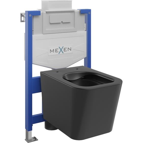 Mexen Kit WC sur pied Felix XS-U avec cuvette Teo, Noir mat - 6853385XX85