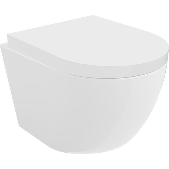 Mexen Lena Toilet Bowl Rimless with Slow-Falling Slab Hard, Duroplast, White - 30220200