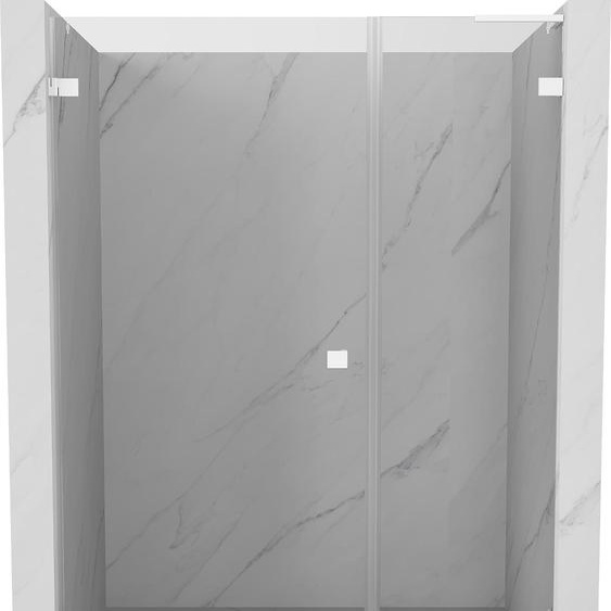 Mexen Lunar-B L Porte de cabine de douche, pivotante à gauche, 150 cm, transparente, blanche - 832SL-150-050-20-00-L