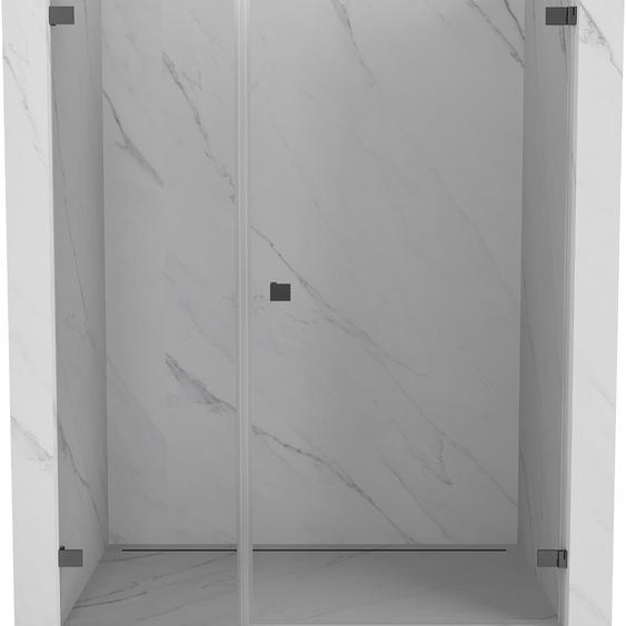 Mexen Lunar-B L Porte de douche battante droite 145 cm, transparente, Gun Metal - 832SL-145-050-95-00-P