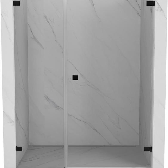 Mexen Lunar-B L Porte de douche pivotante droite 130 cm, transparente, noire - 832SL-130-050-70-00-P