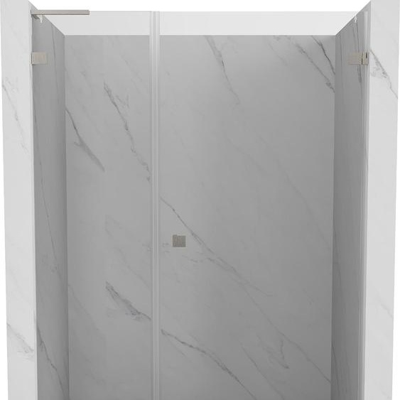 Mexen Lunar-B L Porte de douche pivotante droite 140 cm, transparente, nickel brossé - 832SL-140-050-97-00-P