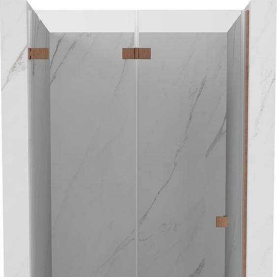Mexen Lunar-F Paroi de douche pliante gauche 70 cm, transparent, cuivre brossé - 836-070-000-65-00-L