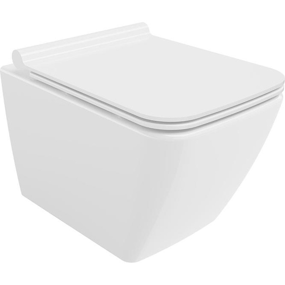Mexen Vega Cuvette de WC sans rebord avec plaque mince à chute lente, duroplast, blanc - 30654000