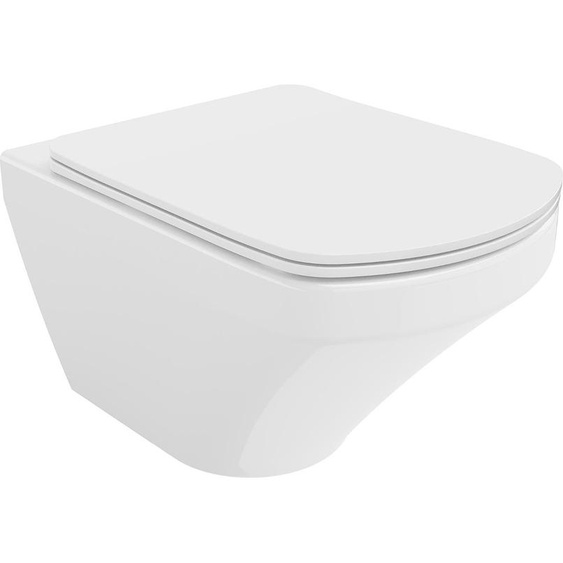 Mexen Vito Cuvette de WC sans rebord avec plaque mince à chute lente, duroplast, blanc - 30174000