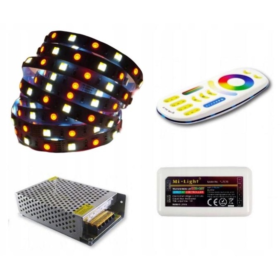 Mi-Light PREMIUM Bande LED RGB+CCT Kit 5m Blanc réglable