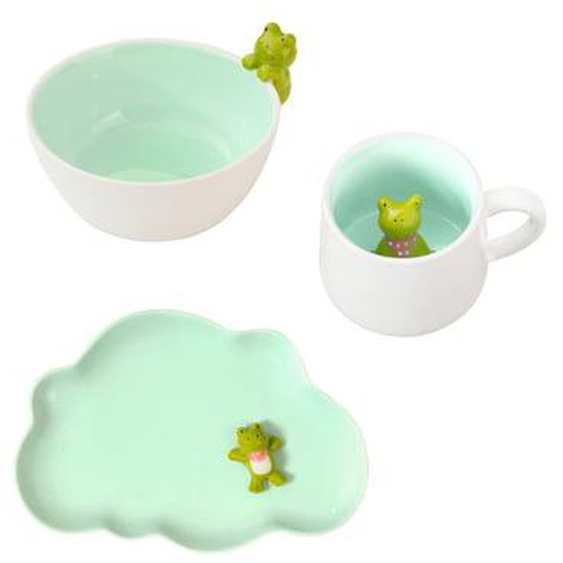 Miam Grenouille - Lot de vaisselle 3 pièces pour enfant